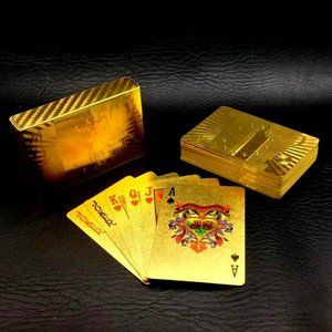 Elite Gold Foil Poker Deck Playing Cards Party Game For Home BRAND New - 1 Box